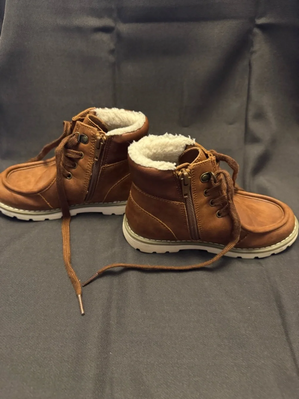 EUC- Toddler Boys Old Navy Brown Boots size 11 - Picture 4 of 12